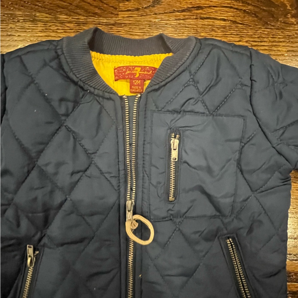 7 For All Mankind Kids Navy Puffer Jacket